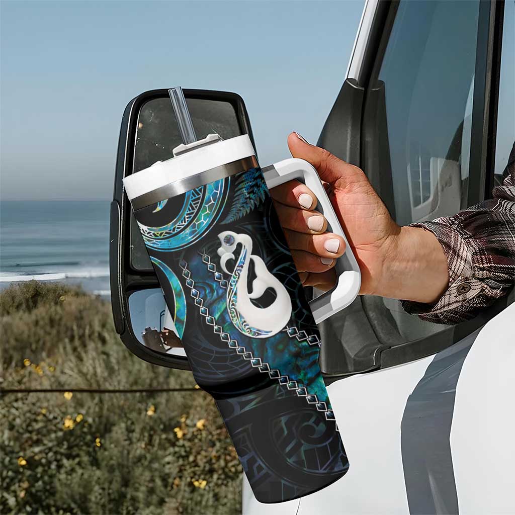 New Zealand Aotearoa Maori Manaia Paua Shell Glitter Turquoise Custom Stanley Cup 40 oz 30 oz Tumbler With HandleTVC2301370 - Image 7