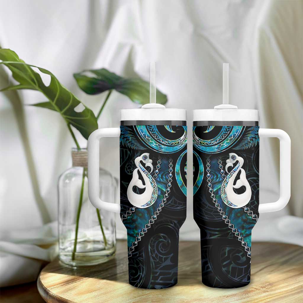 New Zealand Aotearoa Maori Manaia Paua Shell Glitter Turquoise Custom Stanley Cup 40 oz 30 oz Tumbler With HandleTVC2301370 - Image 9