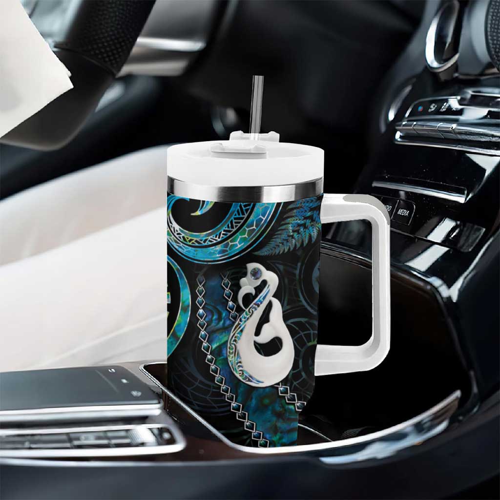 New Zealand Aotearoa Maori Manaia Paua Shell Glitter Turquoise Custom Stanley Cup 40 oz 30 oz Tumbler With HandleTVC2301370 - Image 8