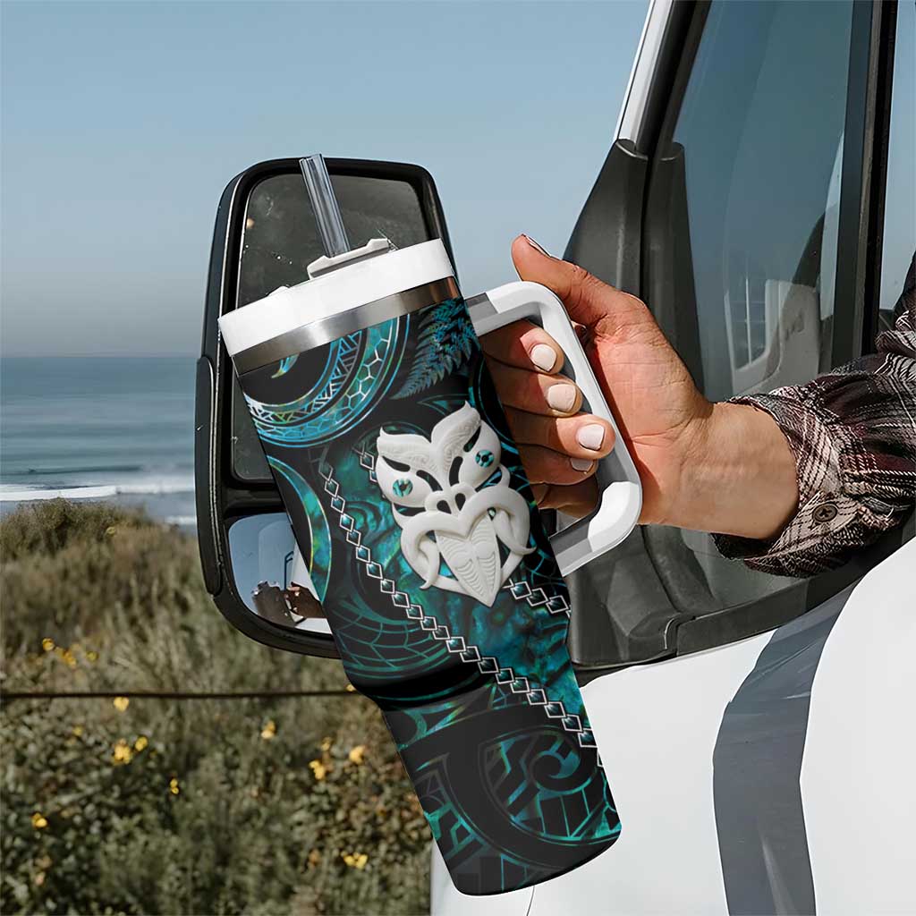 New Zealand Aotearoa Maori Wheku Paua Shell Glitter Turquoise Custom Stanley Cup 40 oz 30 oz Tumbler With HandleTVC2301359 - Image 7