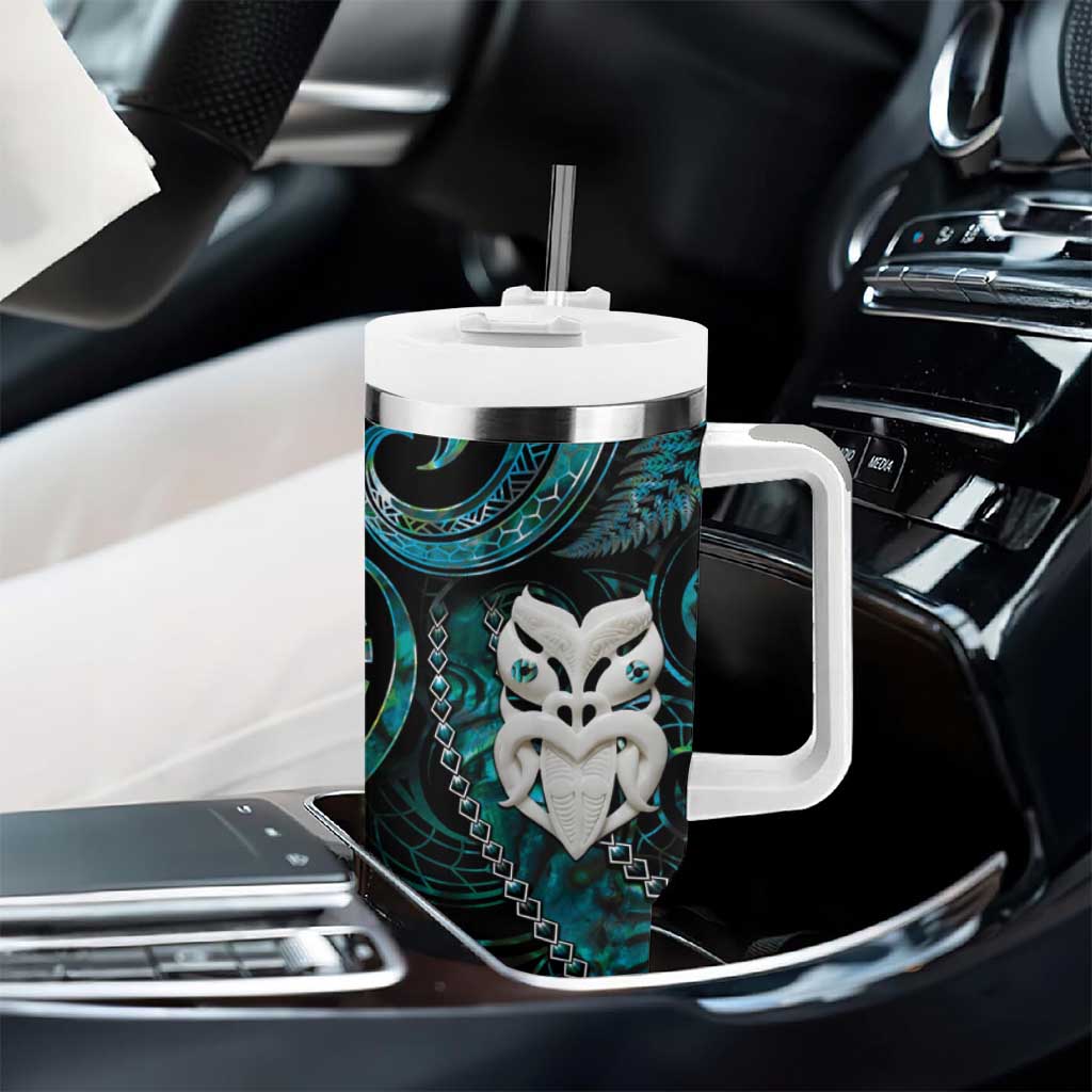 New Zealand Aotearoa Maori Wheku Paua Shell Glitter Turquoise Custom Stanley Cup 40 oz 30 oz Tumbler With HandleTVC2301359 - Image 8