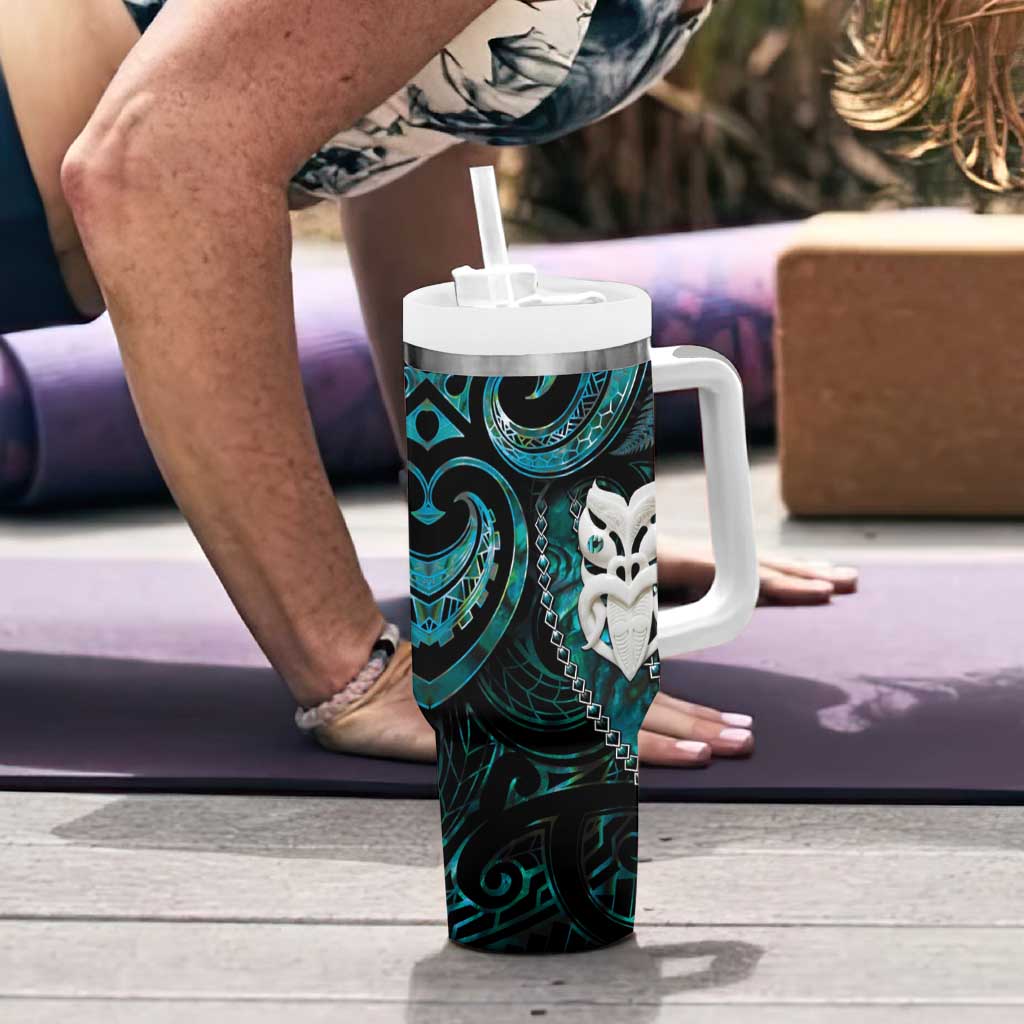 New Zealand Aotearoa Maori Wheku Paua Shell Glitter Turquoise Custom Stanley Cup 40 oz 30 oz Tumbler With HandleTVC2301359 - Image 6