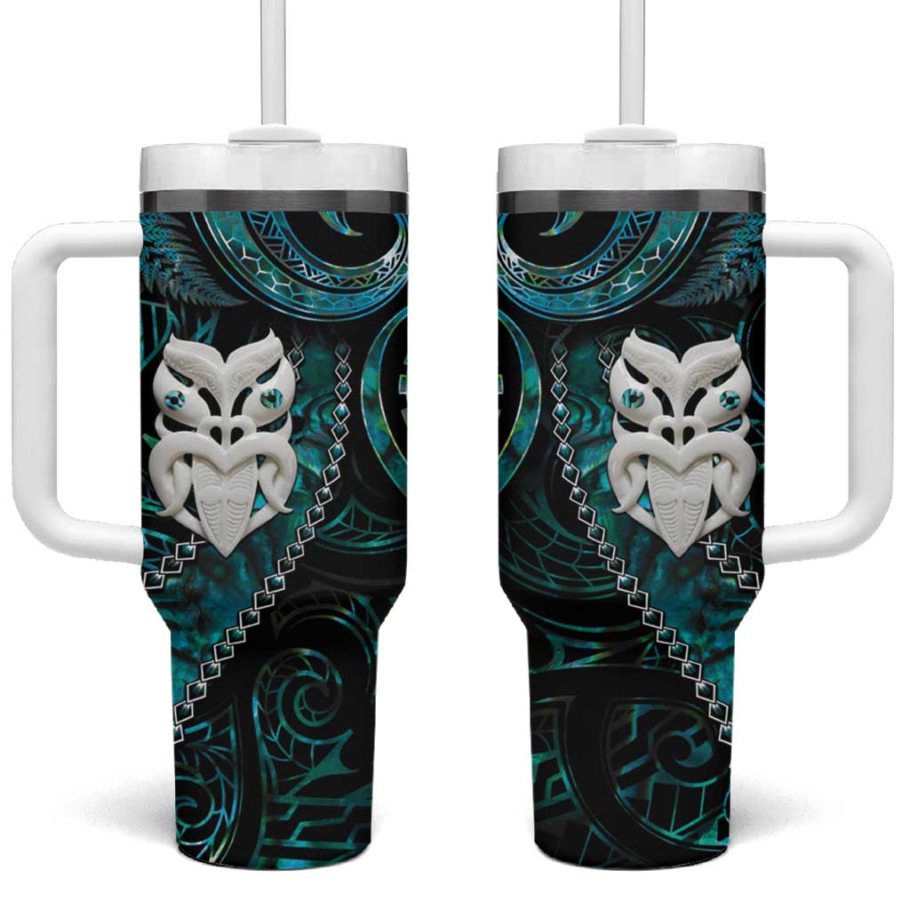 New Zealand Aotearoa Maori Wheku Paua Shell Glitter Turquoise Custom Stanley Cup 40 oz 30 oz Tumbler With HandleTVC2301359