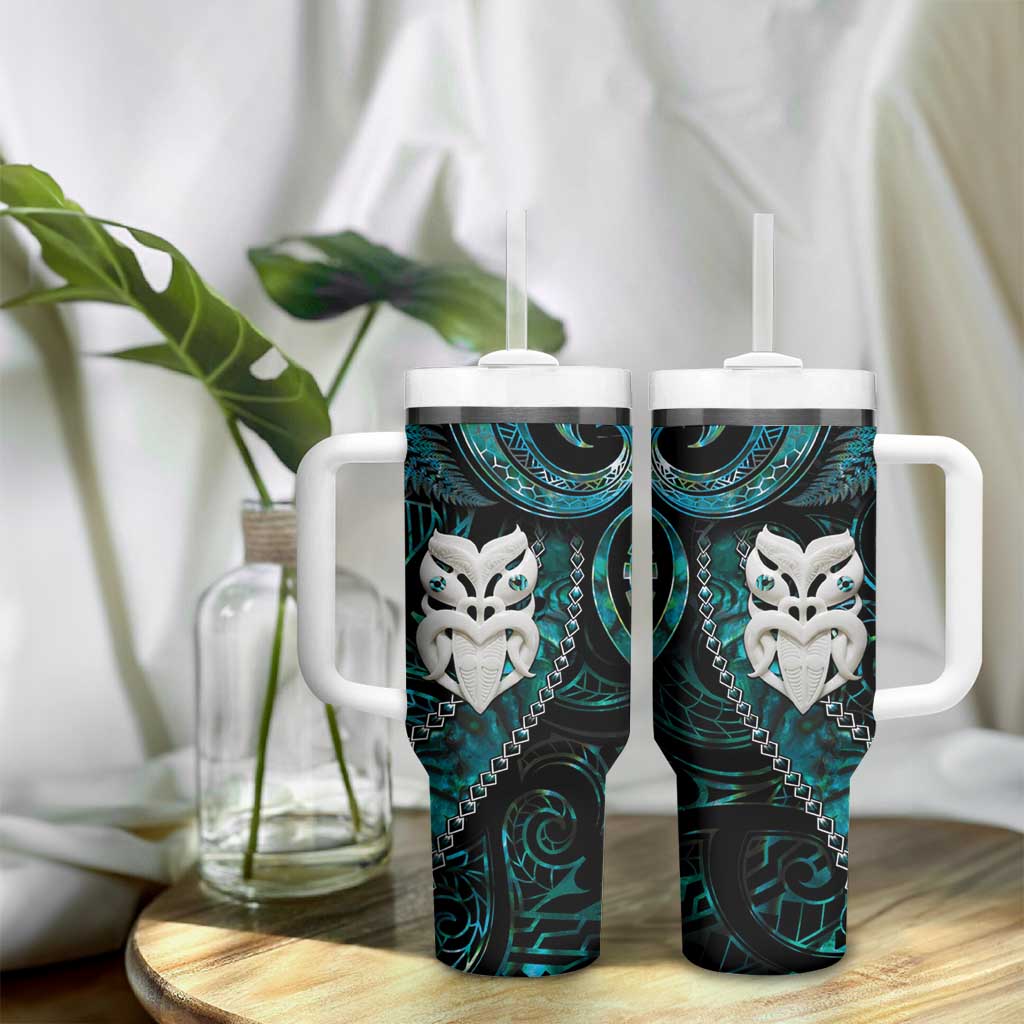 New Zealand Aotearoa Maori Wheku Paua Shell Glitter Turquoise Custom Stanley Cup 40 oz 30 oz Tumbler With HandleTVC2301359 - Image 9