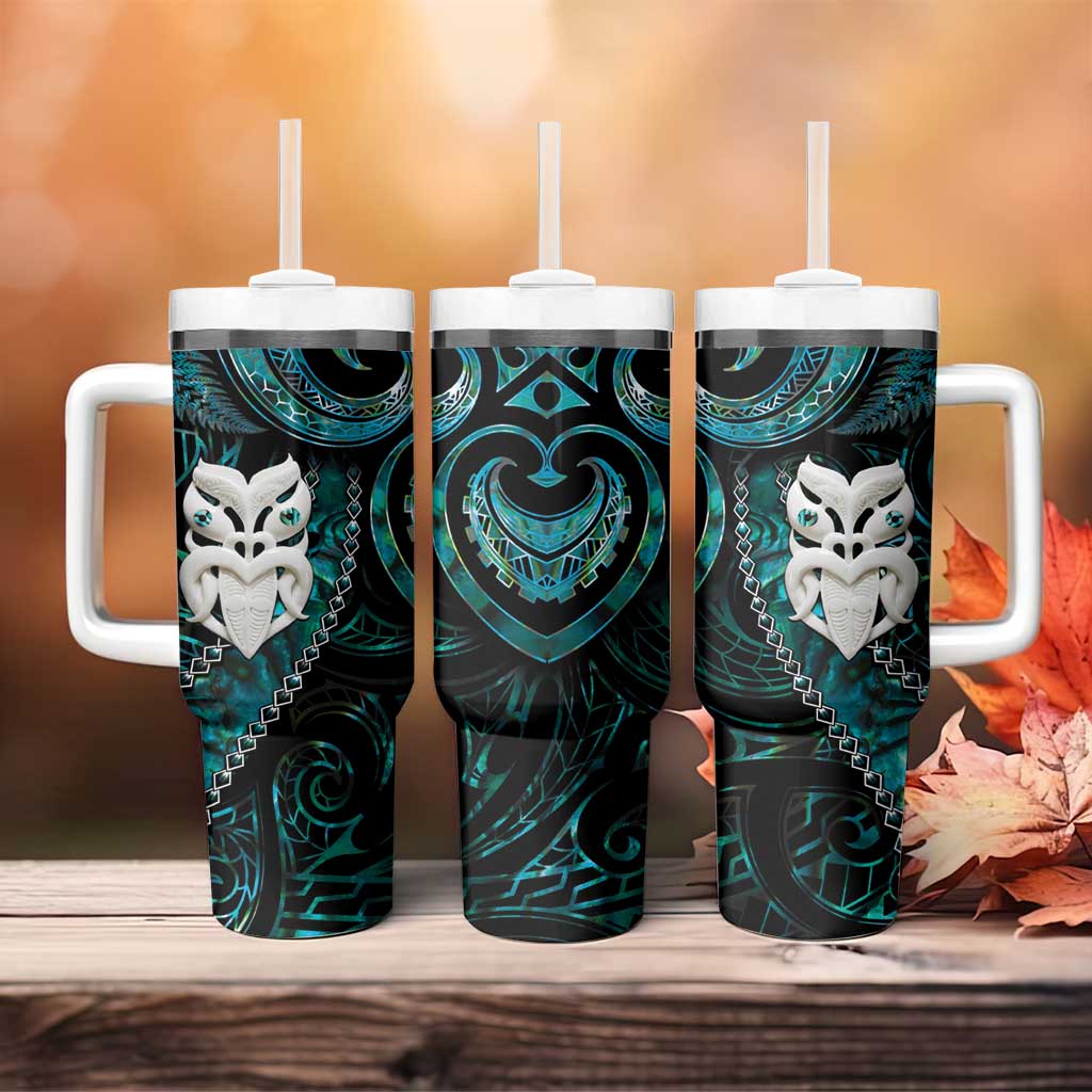 New Zealand Aotearoa Maori Wheku Paua Shell Glitter Turquoise Custom Stanley Cup 40 oz 30 oz Tumbler With HandleTVC2301359 - Image 4