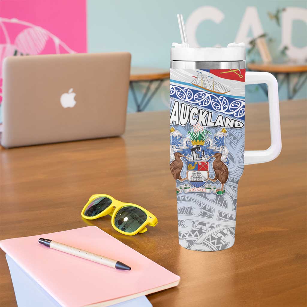 New Zealand Auckland’s Flag and Coat of Arms Koru Art Maori Custom Stanley Cup 40 oz 30 oz Tumbler With HandleTVC2301346 - Image 5