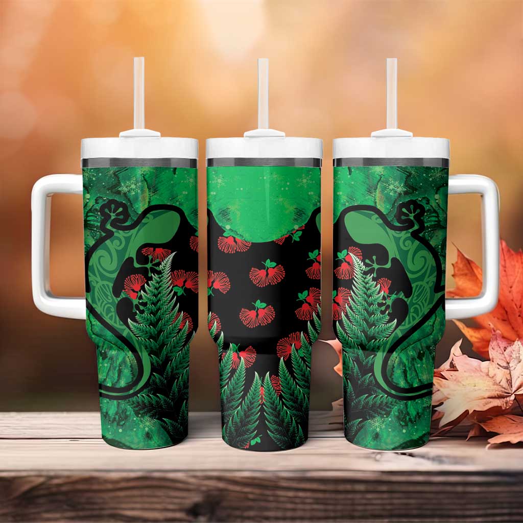 New Zealand Gecko Christmas Meri Kirihimete Paua Shell Mix Pohutukawa Custom Stanley Cup 40 oz 30 oz Tumbler With HandleTVC2301321