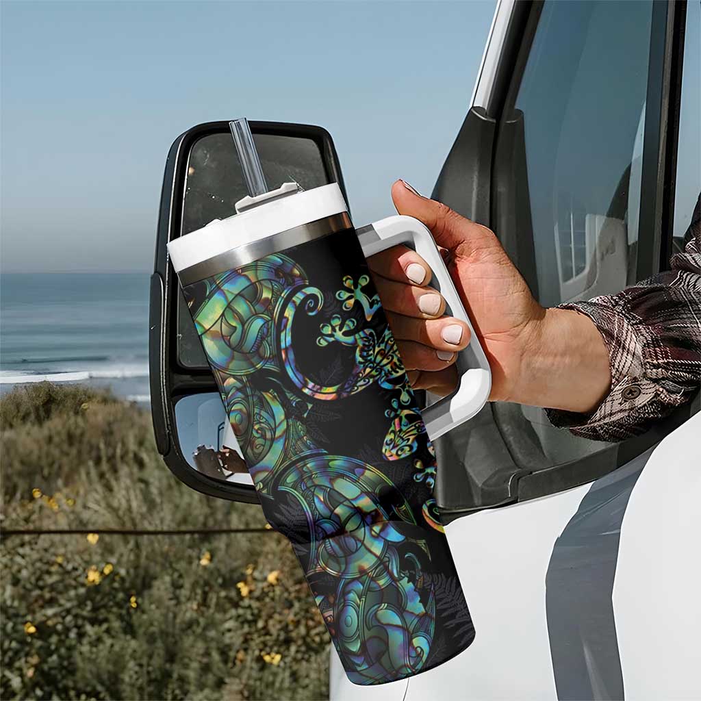 New Zealand Gecko Maori Art Tattoo Paua Shell Mode with Silver Fern Custom Stanley Cup 40 oz 30 oz Tumbler With HandleTVC2301349 - Image 7