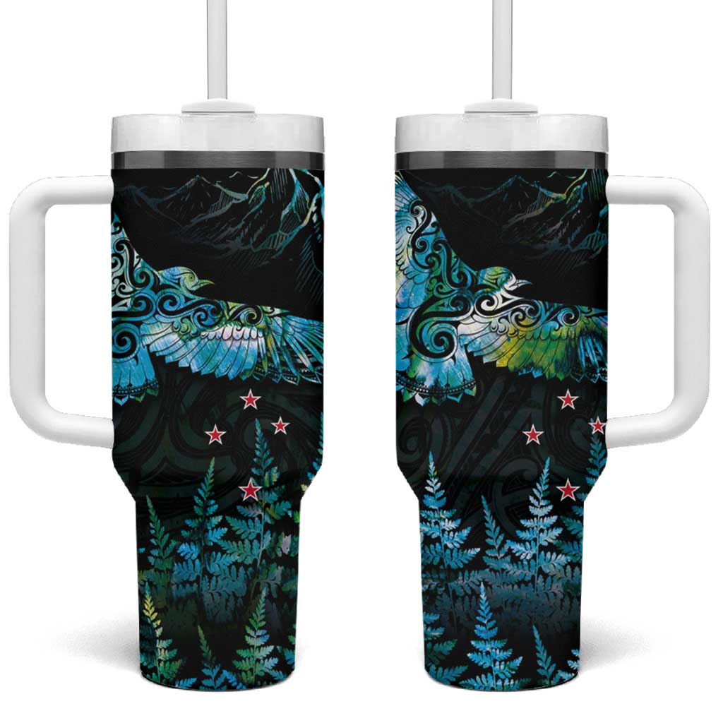 New Zealand Kea Bird Maori Tattoo and Silver Fern Paua Shell Custom Stanley Cup 40 oz 30 oz Tumbler With HandleTVC2301347