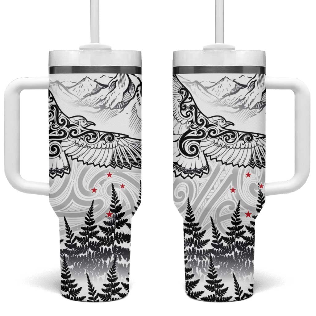 New Zealand Kea Bird Maori Tattoo and Silver Fern White Color Custom Stanley Cup 40 oz 30 oz Tumbler With HandleTVC2301358