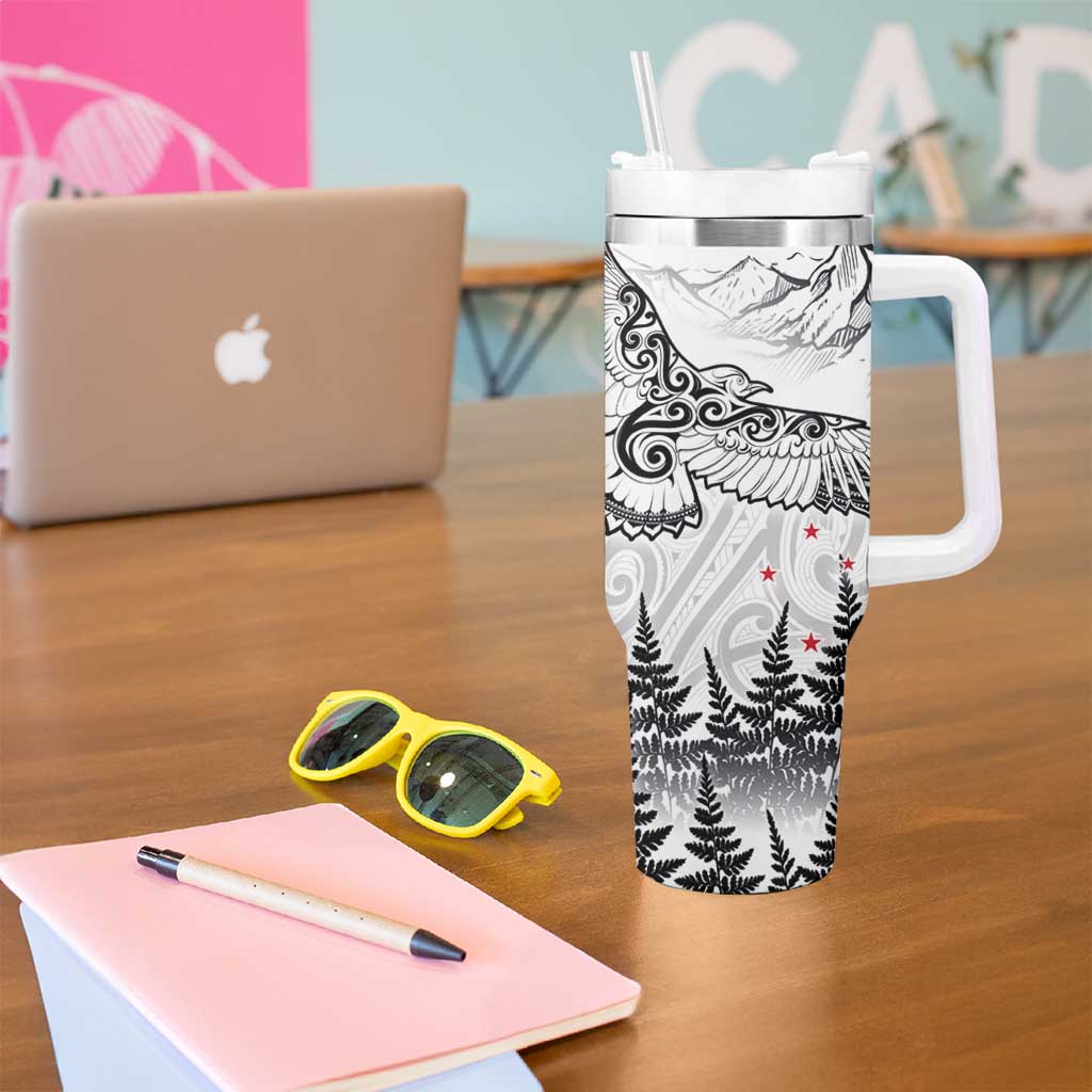 New Zealand Kea Bird Maori Tattoo and Silver Fern White Color Custom Stanley Cup 40 oz 30 oz Tumbler With HandleTVC2301358 - Image 5