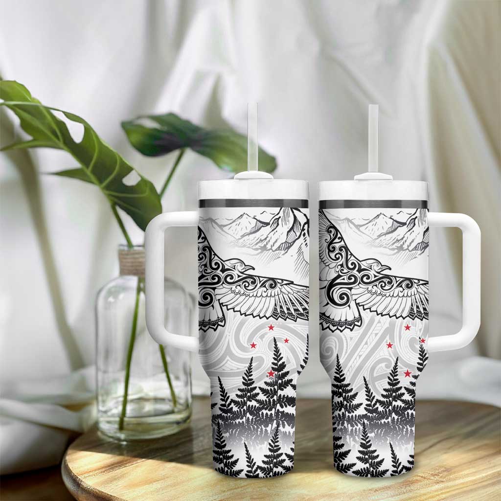 New Zealand Kea Bird Maori Tattoo and Silver Fern White Color Custom Stanley Cup 40 oz 30 oz Tumbler With HandleTVC2301358 - Image 9