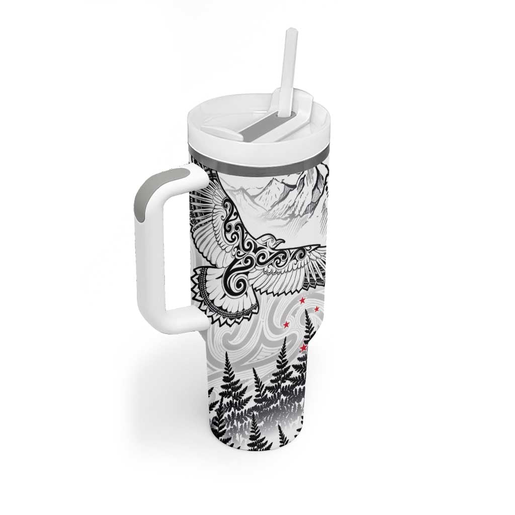 New Zealand Kea Bird Maori Tattoo and Silver Fern White Color Custom Stanley Cup 40 oz 30 oz Tumbler With HandleTVC2301358 - Image 2