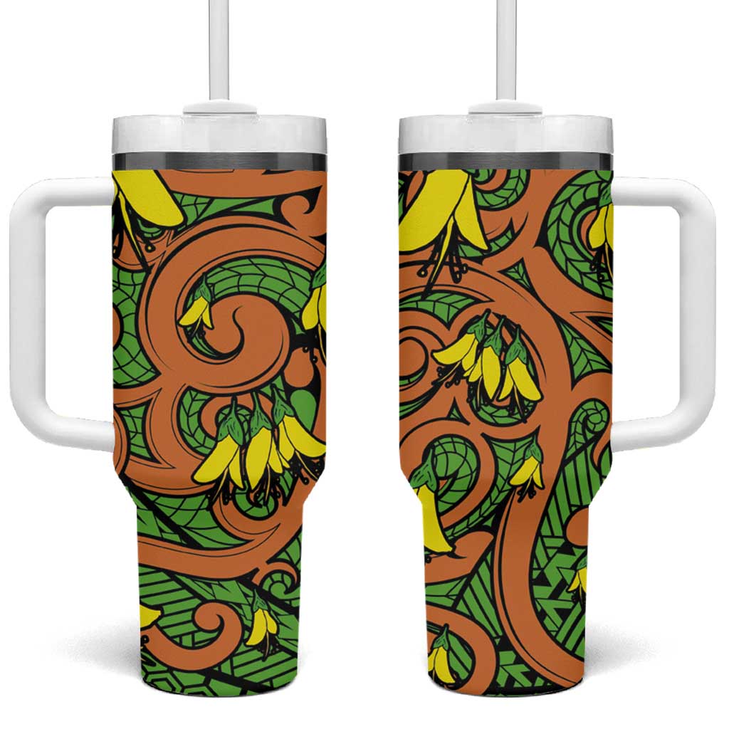 New Zealand Kowhai Flowers Maori Koru Custom Stanley Cup 40 oz 30 oz Tumbler With HandleTVC2301390