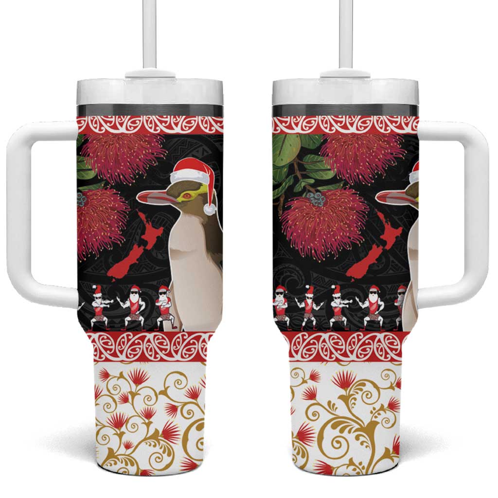 New Zealand Merry Christmas Hoiho Xmas Haka Dance and Pohutukawa Custom Stanley Cup 40 oz 30 oz Tumbler With HandleTVC2301363