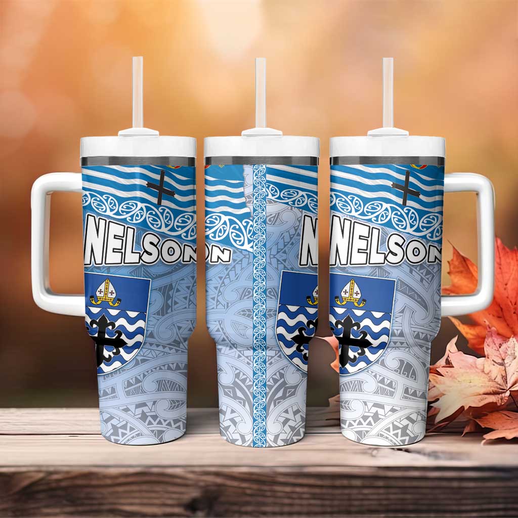 New Zealand Nelson Nelsonâ€™s Flag and Seal â€“ Maori Art Tattoo Custom Stanley Cup 40 oz 30 oz Tumbler With HandleTVC2301322