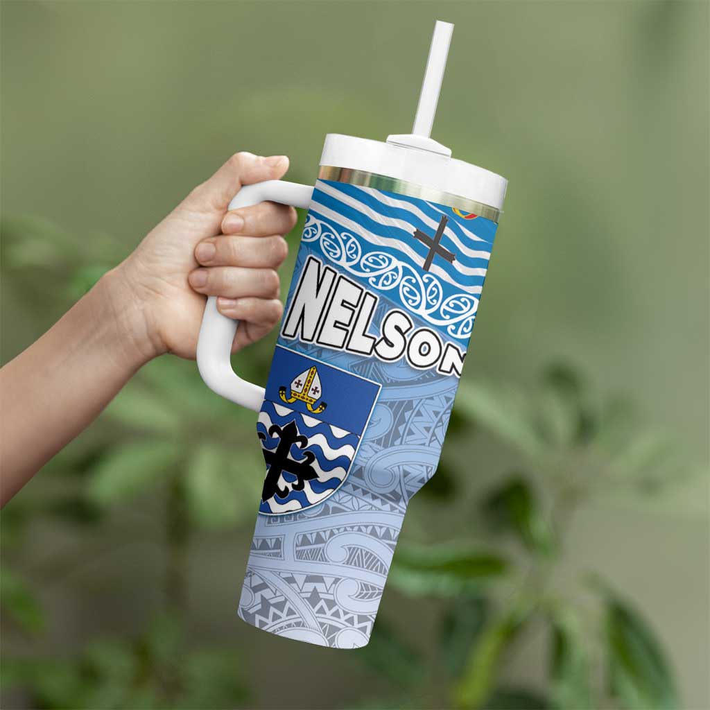 New Zealand Nelson Nelson’s Flag and Seal Maori Art Tattoo Custom Stanley Cup 40 oz 30 oz Tumbler With HandleTVC2301367 - Image 3