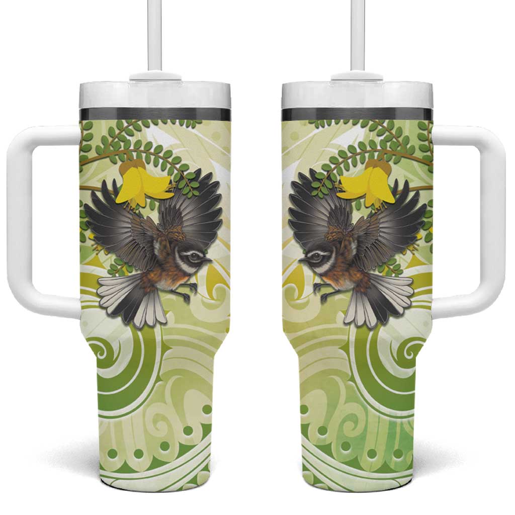 New Zealand Piwakawaka Fantail Bird With Kowhai Flowers Custom Stanley Cup 40 oz 30 oz Tumbler With HandleTVC2301385