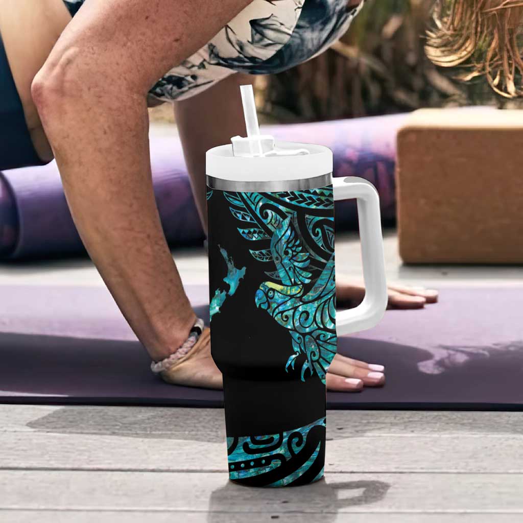 New Zealand Sulphur-crested Cockatoo Aotearoa Maori Mix Paua Shell Custom Stanley Cup 40 oz 30 oz Tumbler With HandleTVC2301319 - Image 6