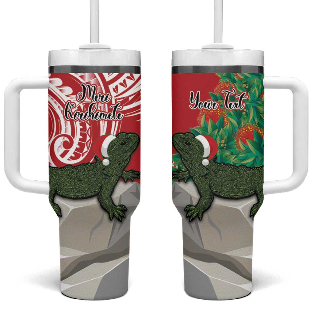 New Zealand Tuatara Christmas Meri Kirihimete Aotearoa Maori Mix Pohutukawa Custom Stanley Cup 40 oz 30 oz Tumbler With HandleTVC2301351