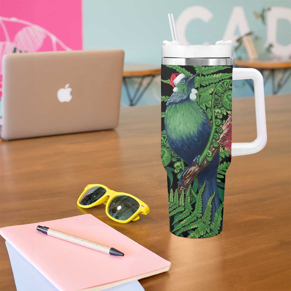 New Zealand Tui Bird Christmas Maori Fern Mix Pohotukawa Custom Stanley Cup 40 oz 30 oz Tumbler With HandleTVC2301359 - Image 5