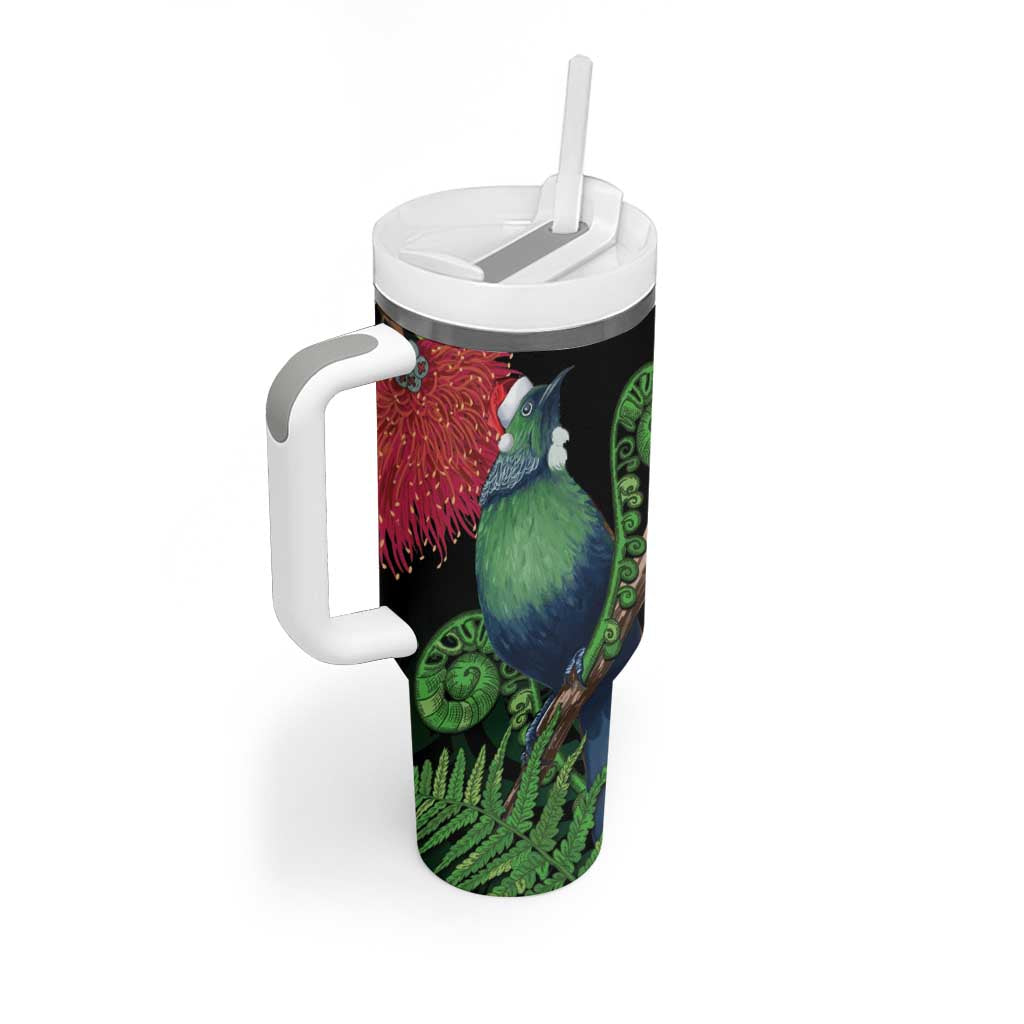 New Zealand Tui Bird Christmas Maori Fern Mix Pohotukawa Custom Stanley Cup 40 oz 30 oz Tumbler With HandleTVC2301359 - Image 2