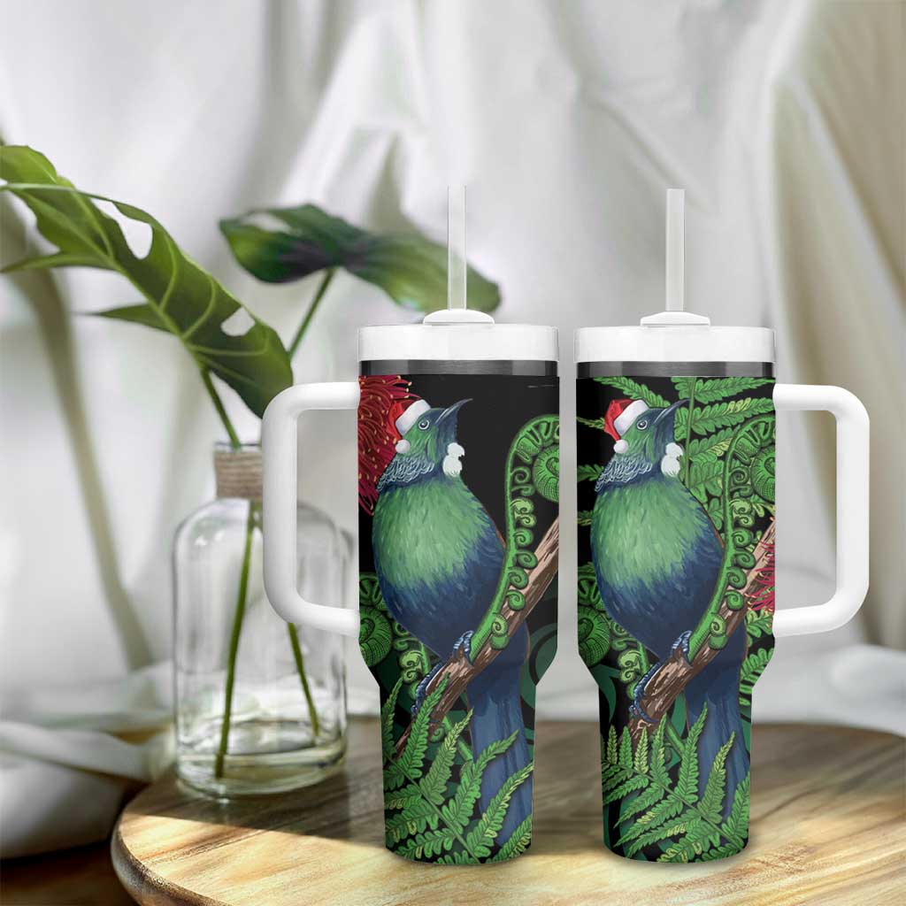 New Zealand Tui Bird Christmas Maori Fern Mix Pohotukawa Custom Stanley Cup 40 oz 30 oz Tumbler With HandleTVC2301359 - Image 9