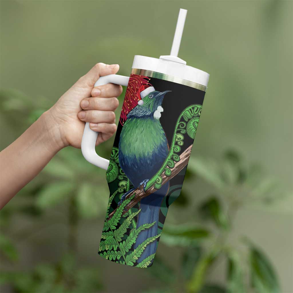 New Zealand Tui Bird Christmas Maori Fern Mix Pohotukawa Custom Stanley Cup 40 oz 30 oz Tumbler With HandleTVC2301359 - Image 3