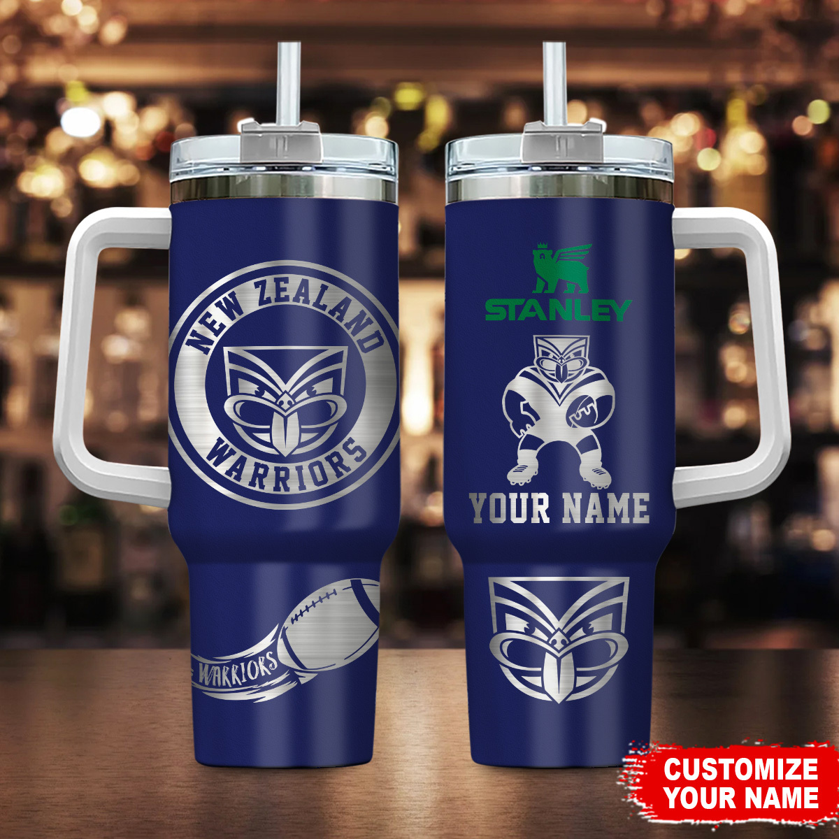 New Zealand Warriors NRL Custom Stanley Cup 40 oz 30 oz Tumbler With HandleTVC230114