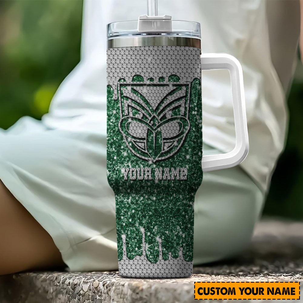 New Zealand Warriors NRL Glitter Custom Stanley Cup 40 oz 30 oz Tumbler With HandleTVC2301193