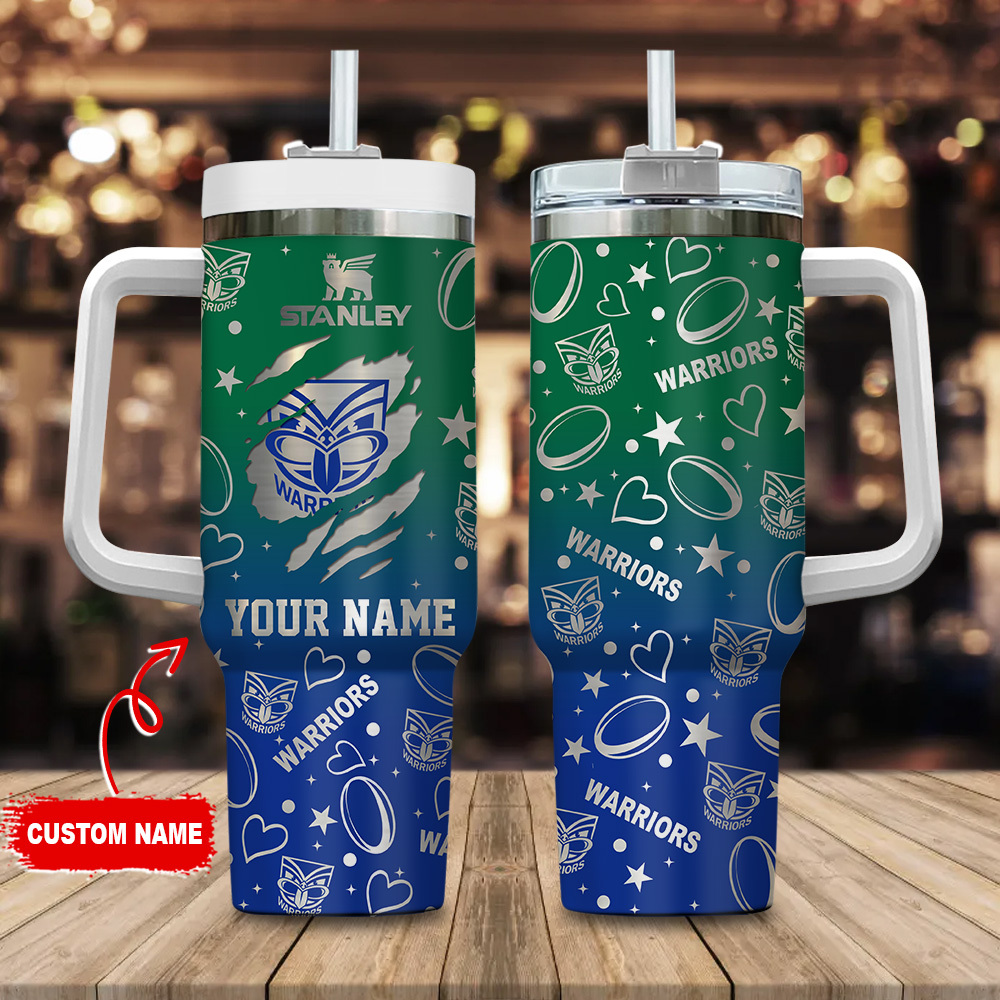 New Zealand Warriors NRL Silver Logo Custom Stanley Cup 40 oz 30 oz Tumbler With HandleTVC2301180