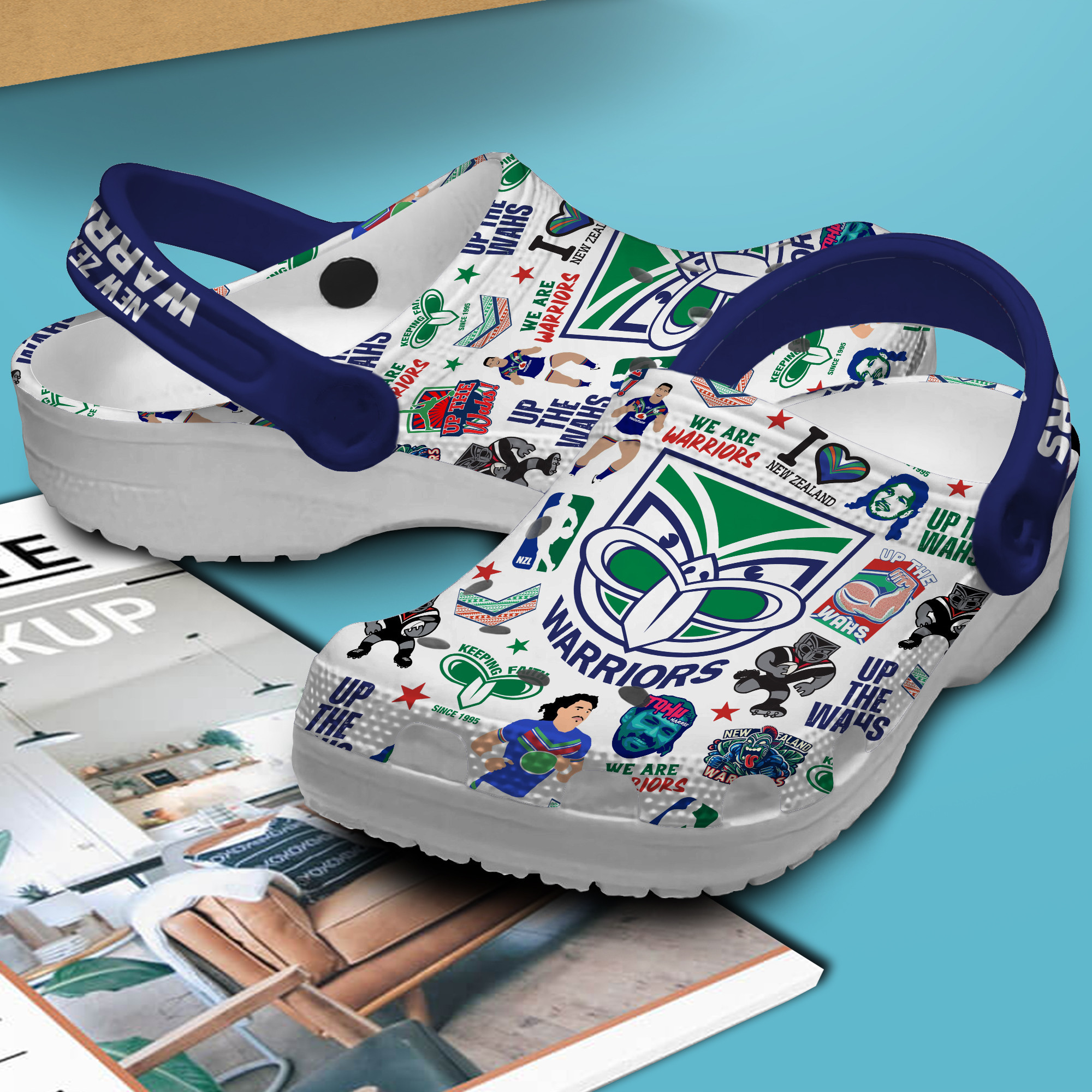 New Zealand Warriors NRL Sport Crocs Crocband Clogs Shoes Comfortable For Men Women and Kids - Image 3