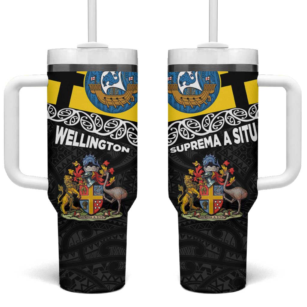 New Zealand Wellington The Capital’s Emblems Flag and Koru Art Custom Stanley Cup 40 oz 30 oz Tumbler With HandleTVC2301374