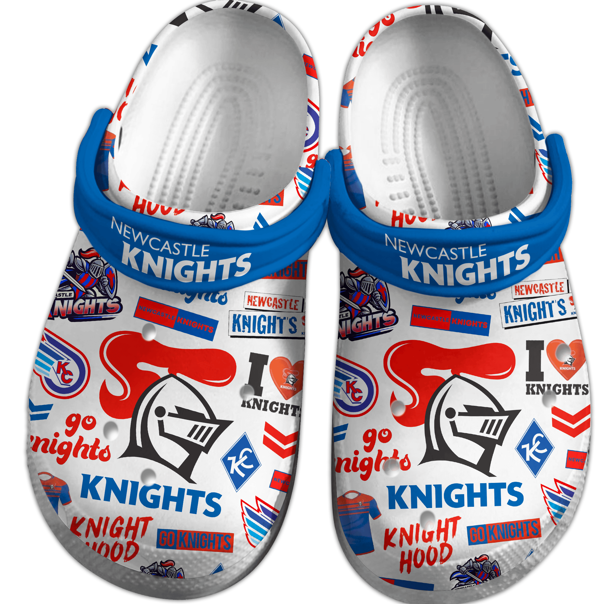 Newcastle Knights NRL Sport Crocs Crocband Clogs Shoes Comfortable For Men Women and Kids