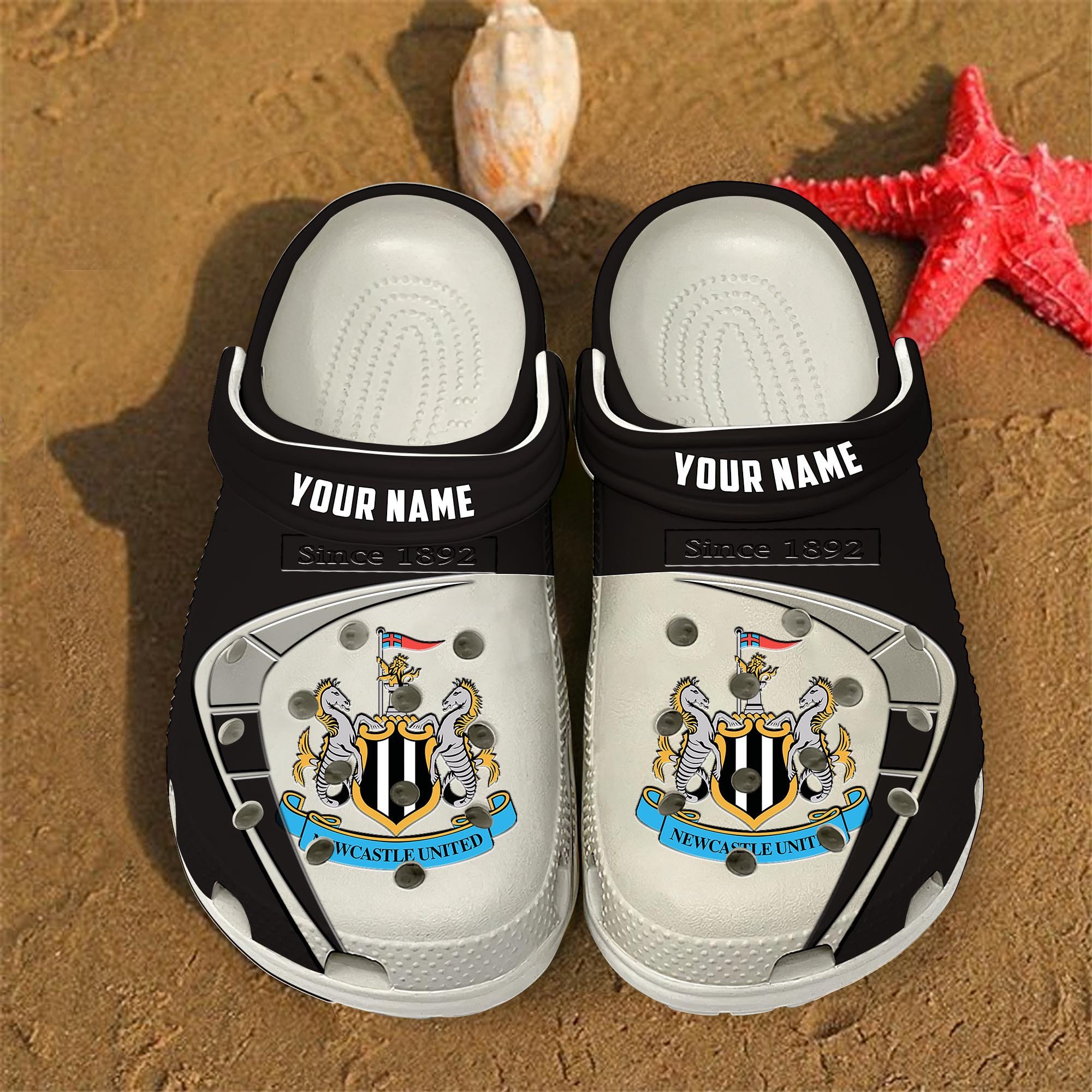 Newcastle United EPL Crocs Crocband Clogs Shoes Comfortable For Men Women and Kids
