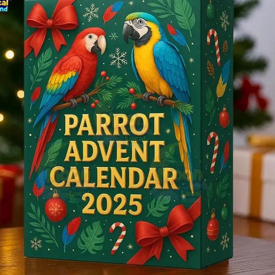 NEWEST Parrot 2D Flat Advent Calendar, Parrot Christmas Advent Calendar, 24 Christmas Figurines, Parrot Ornament - Image 9