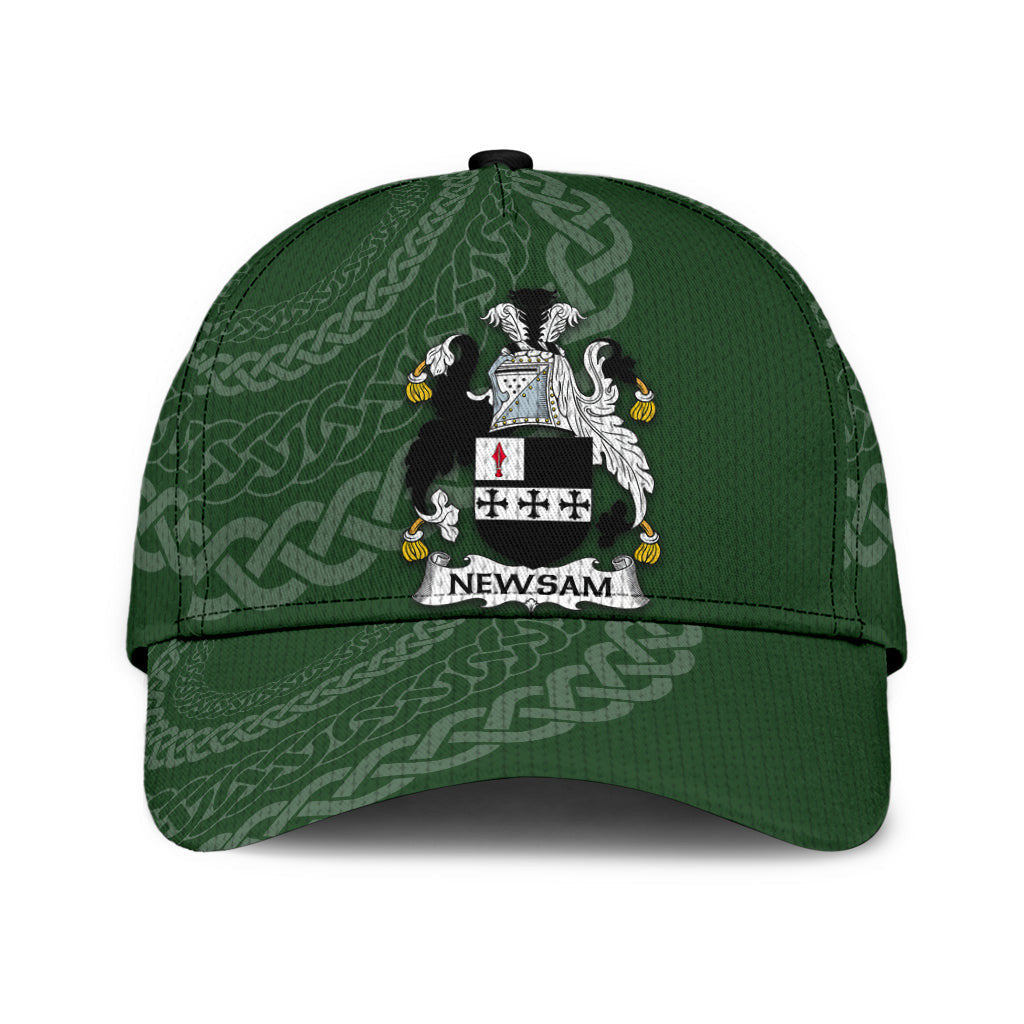 Newsam Coat Of Arms - Irish Family Crest St Patrick's Day Hat Classic Cap Trucker Hats Custom Hats Gifts For Men & Women