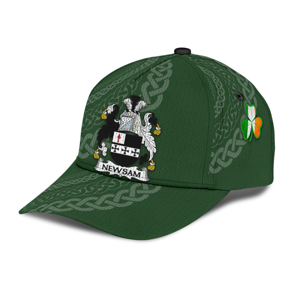 Newsam Coat Of Arms - Irish Family Crest St Patrick's Day Hat Classic Cap Trucker Hats Custom Hats Gifts For Men & Women