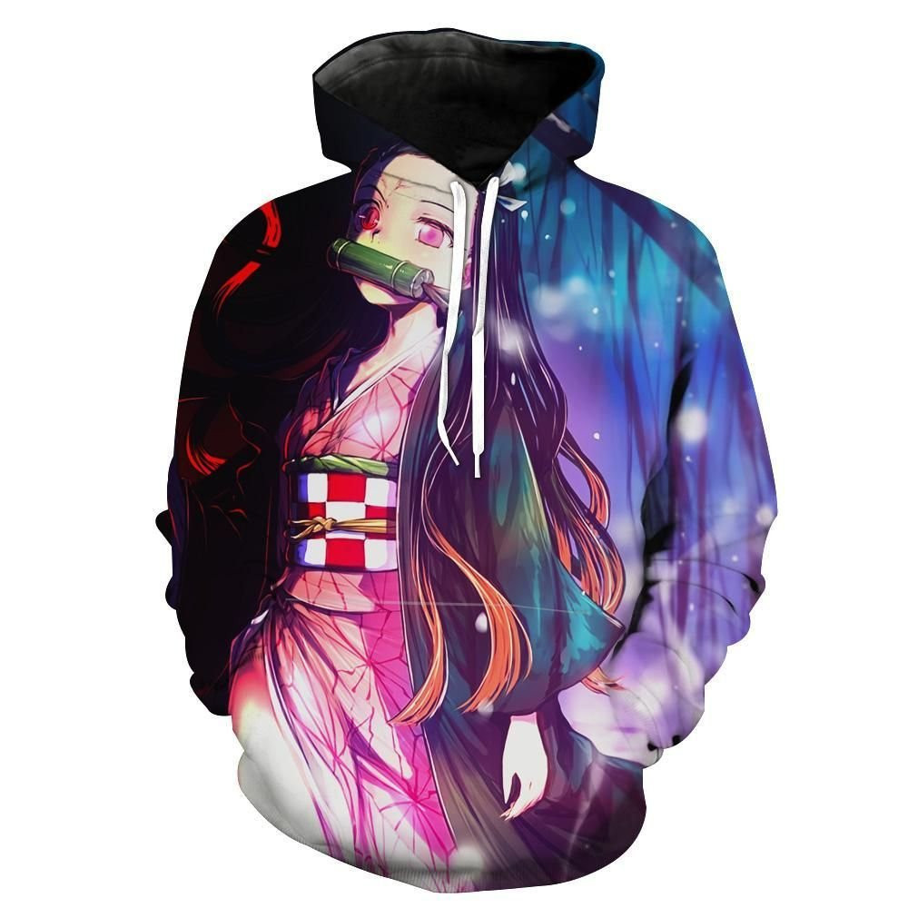 Nezuko 3D All Over Print Hoodie, Zip Hoodie