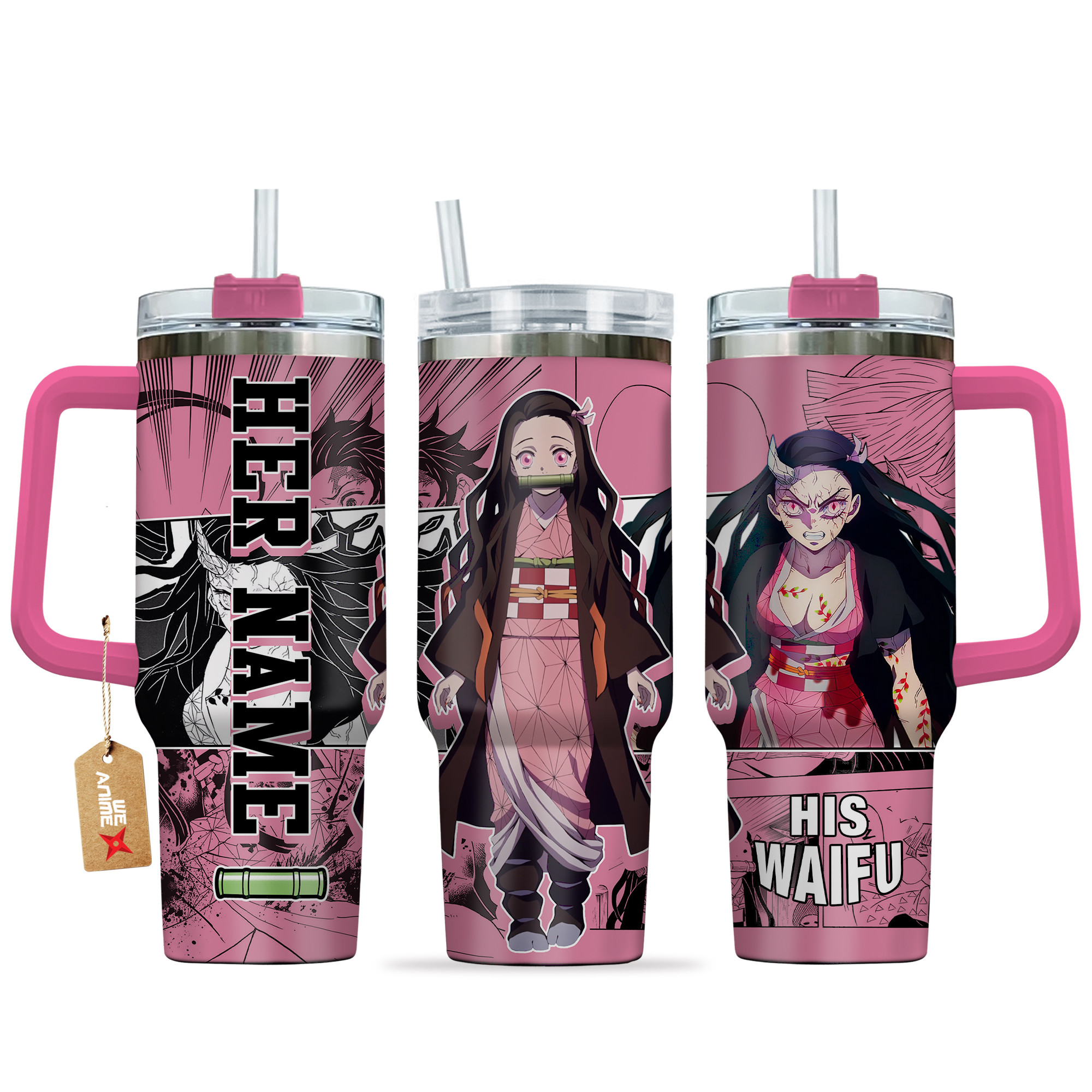 Nezuko Kamado Demon Slayer Anime Custom Stanley Cup 40 oz 30 oz Tumbler With HandleTVC2301135