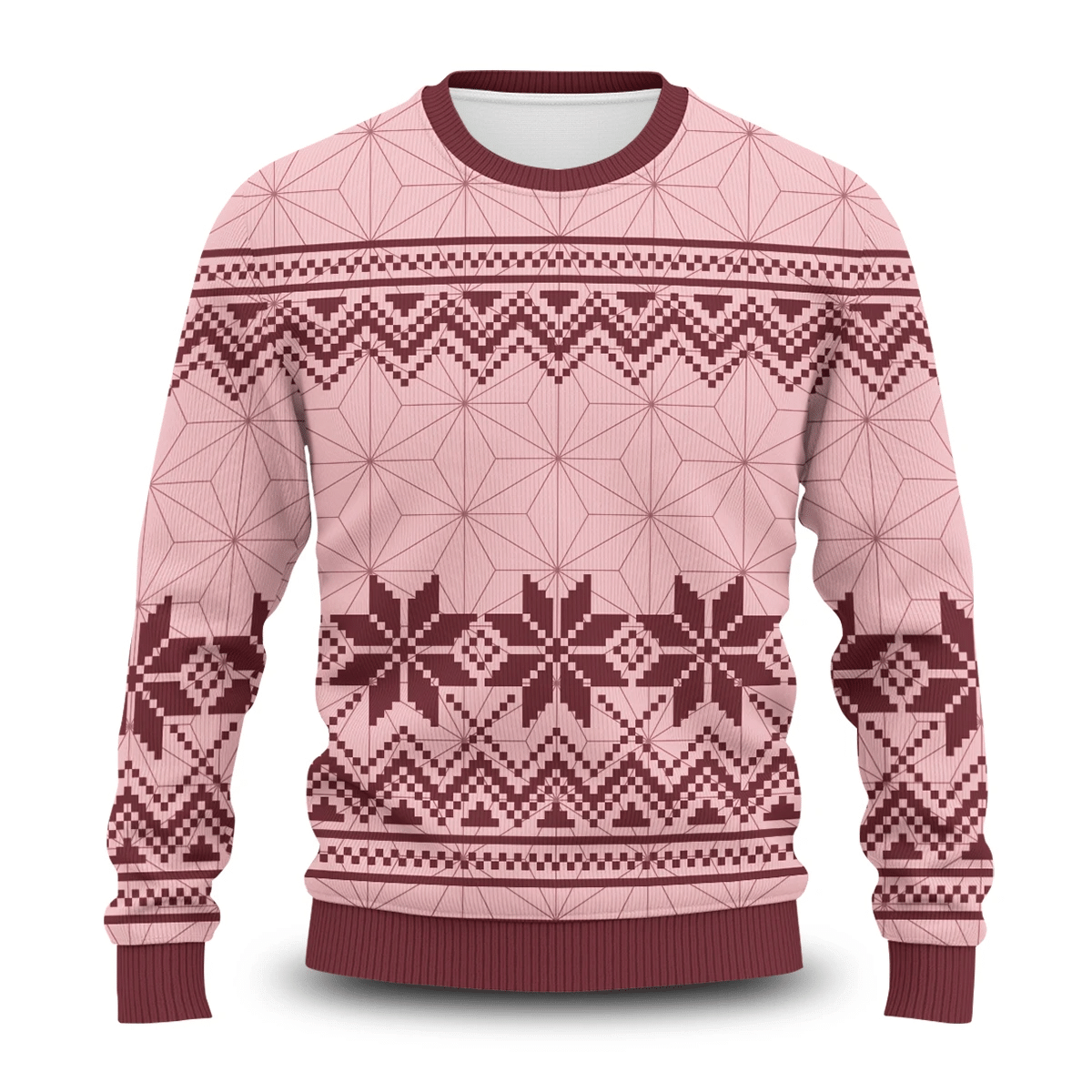 Nezuko Ugly Christmas Sweater Adult 3D Funny Matching for family