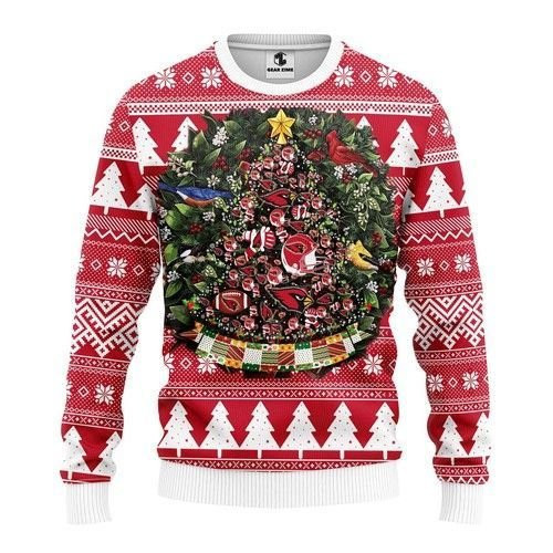 Nfl Arizona Cardinals Christmas Ugly Christmas Sweater Adult 3D Funny Matching for family