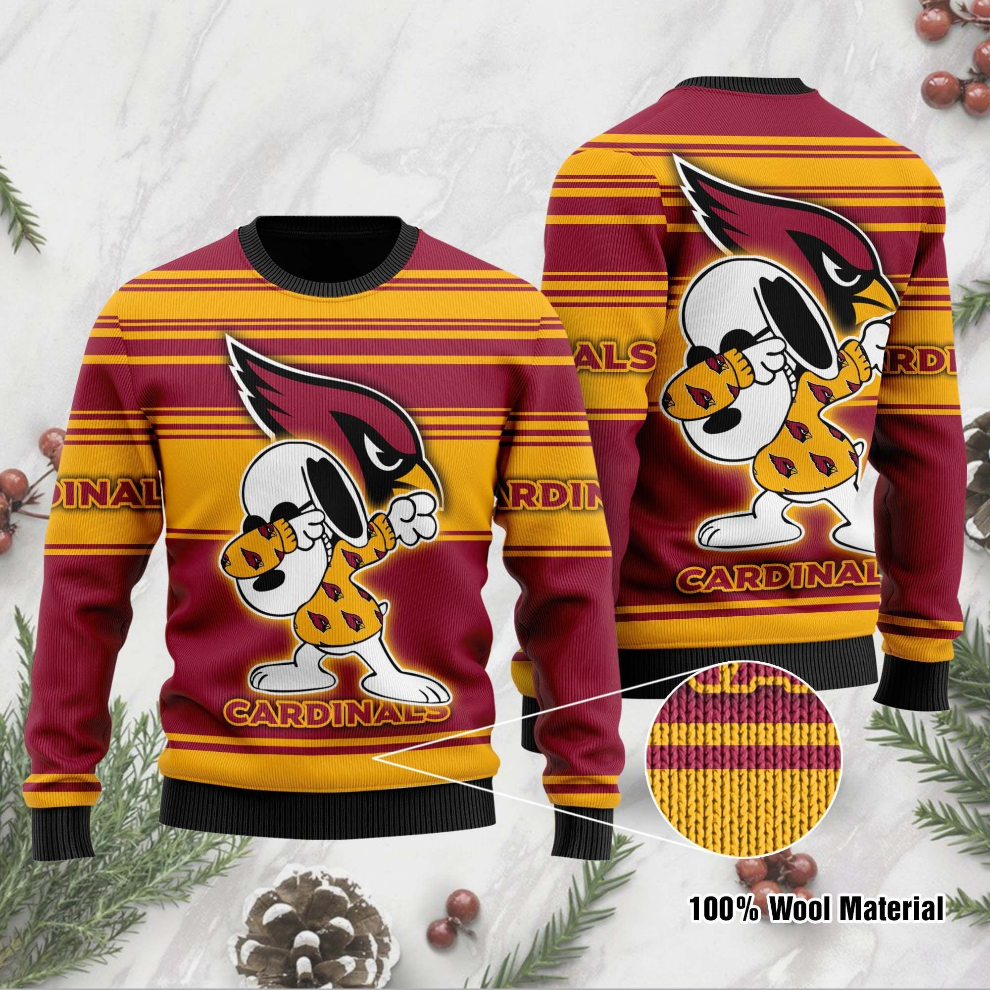 NFL Arizona Cardinals D Full Printed Sweater Shirt For Football Fan Nfl Jersey Ugly Christmas Sweater Adult 3D Funny Matching for family