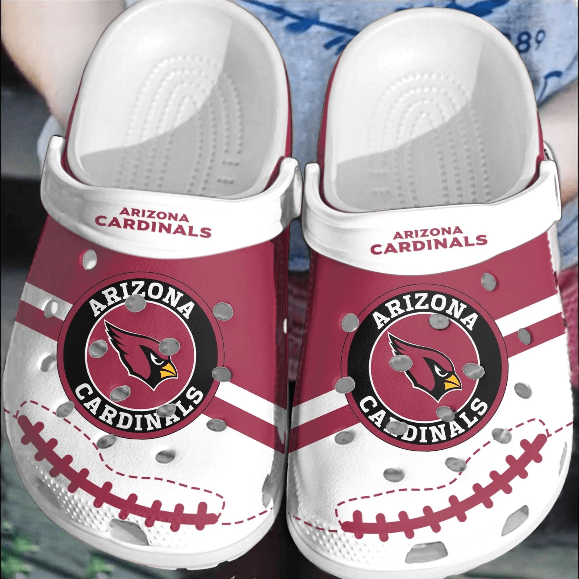 NFL Arizona Cardinals Football Crocs Crocband Shoes Clogs Comfortable For Men Women