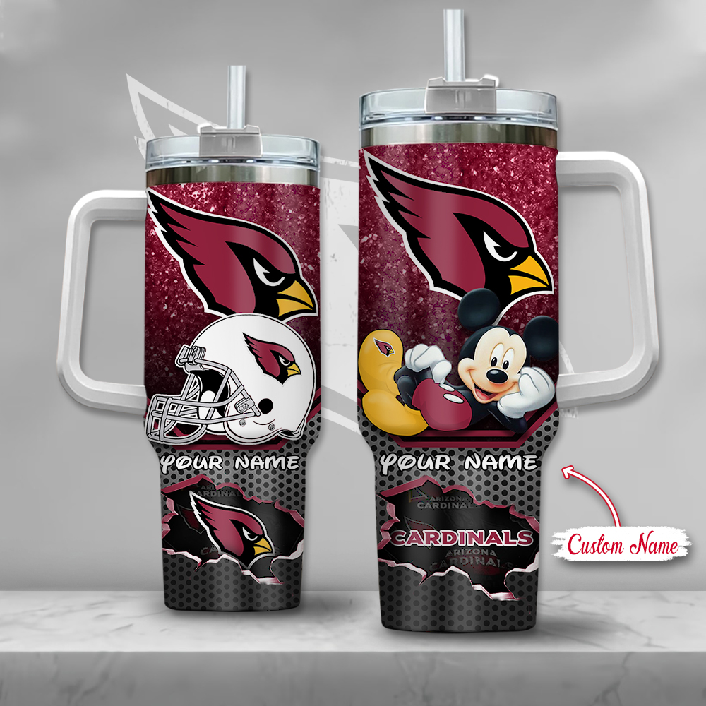 NFL Arizona Cardinals Mickey Mouse Custom Stanley Cup 40 oz 30 oz Tumbler With HandleTVC2301126