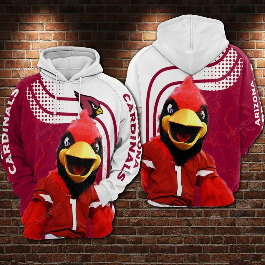 NFL Arizona Cardinals Nfl Football Mascot 3D All Over Print Hoodie, Zip Hoodie