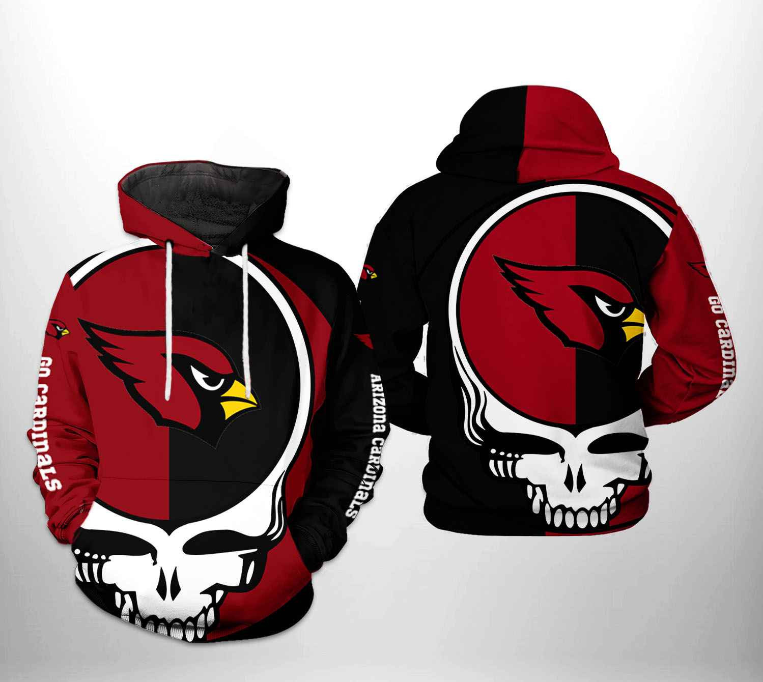 NFL Arizona Cardinals NFL Grateful Dead 3D All Over Print Hoodie, Zip Hoodie