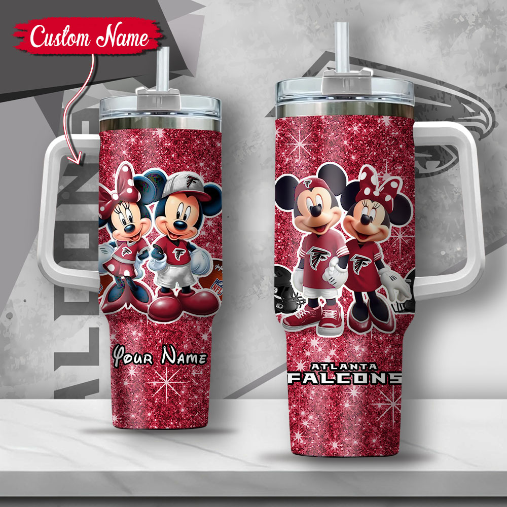 NFL Atlanta Falcons Mickey And Minnie Couple Custom Stanley Cup 40 oz 30 oz Tumbler With HandleTVC2301127