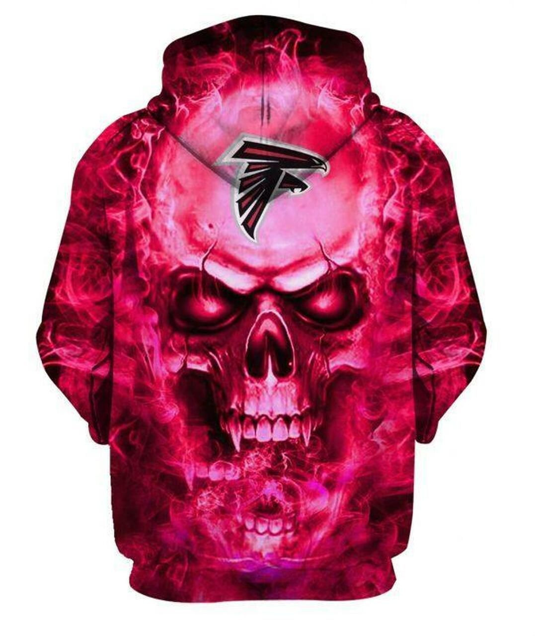 NFL Atlanta Falcons Nfl Football Skull 3D All Over Print Hoodie, Zip Hoodie