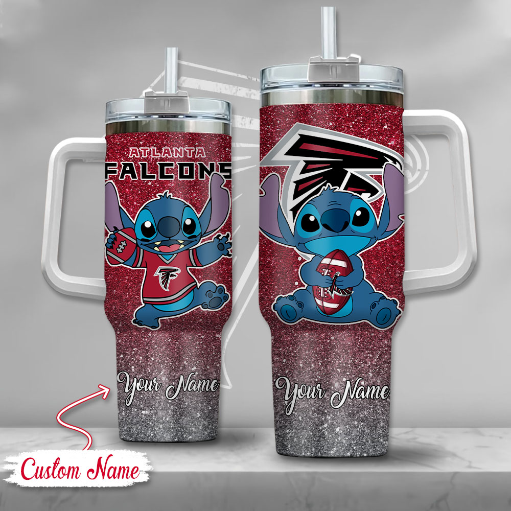 NFL Atlanta Falcons Stitch Glitter Custom Stanley Cup 40 oz 30 oz Tumbler With HandleTVC2301125